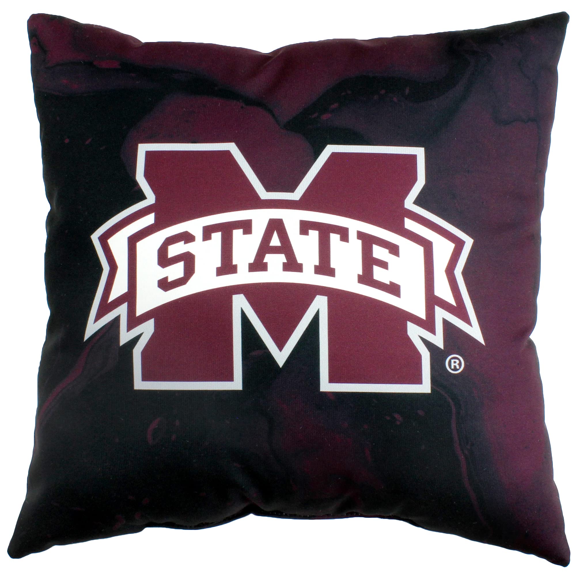 College Covers Mississippi State Bulldogs 2 Sided Color Swept Decorative Pillow, 16", Made in The USA