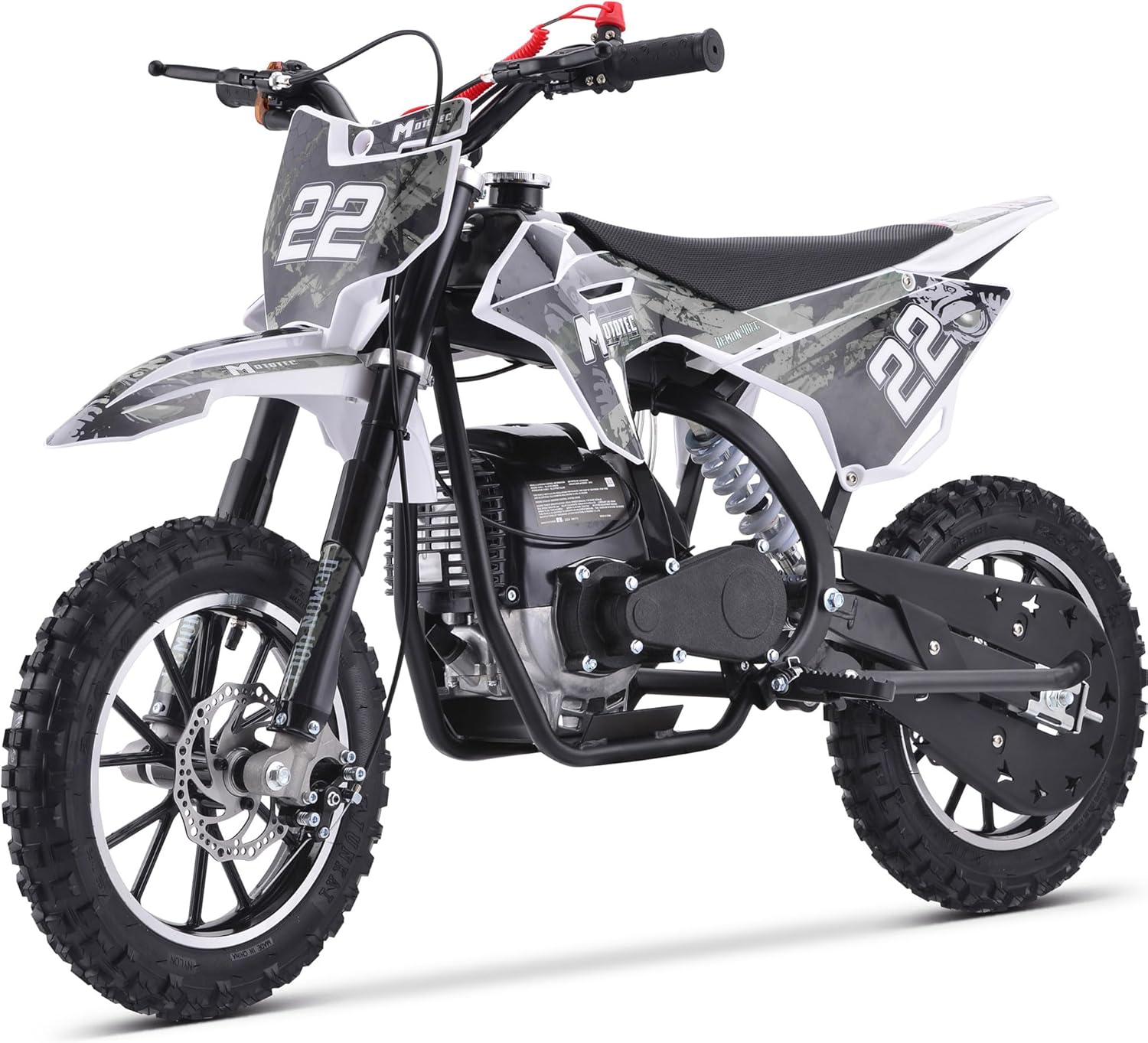 MotoTec Demon 50cc 2-Stroke Kids Gas Dirt Bike