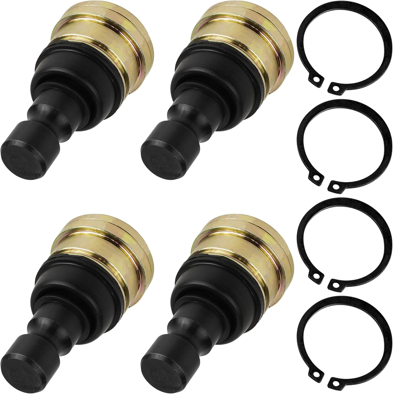 Caltric 4 Front Suspension Lower and Upper Ball Joint Compatible With Polaris Ranger Crew 900 2014 2015 2016-2018