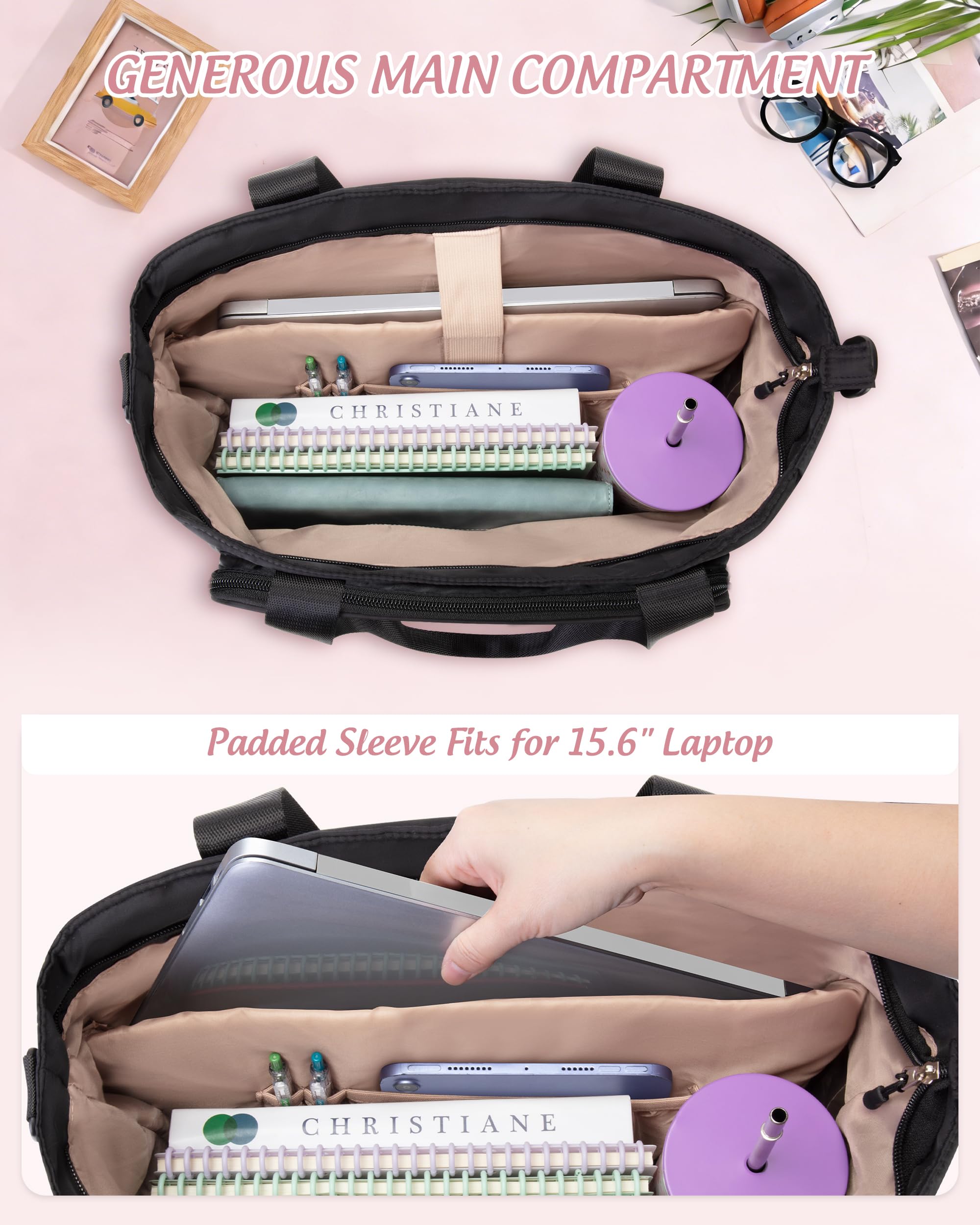 Große Ita Tasche mit 3 Fächern & 2 Einlagen Kawaii Ita Tragetasche zur Pin-Präsentation für Anime & K-Pop Fans, Vielseitige Umhängetasche, Schwarz (Pins NICHT Enthalten)