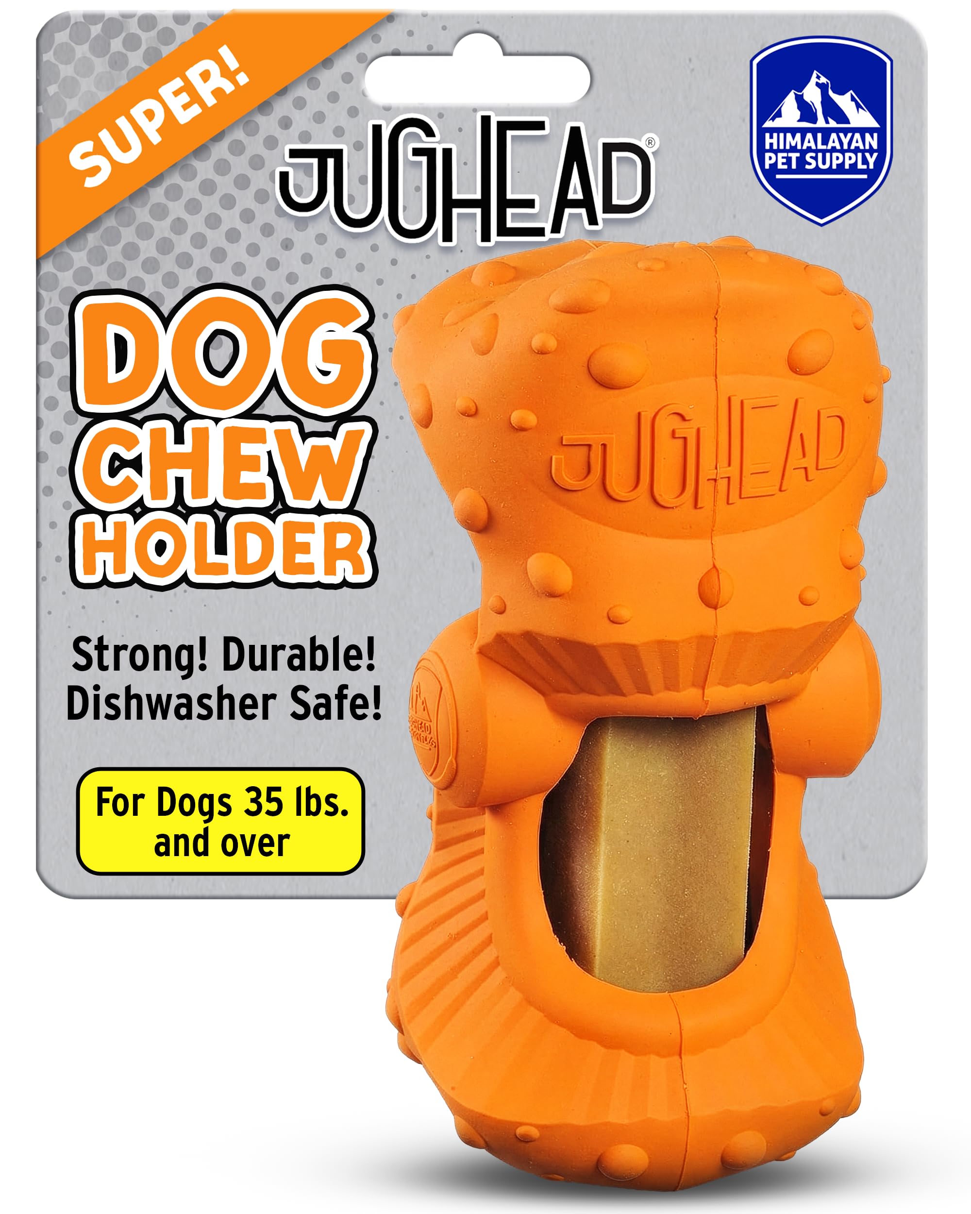 Himalayan Dog Chew Jughead Large Dog Chew Holder, Secures Chews for Dogs, Chew Smarter and Longer, Stimulate Your Dog, Holds Yak Chews, 1 Dog Toy