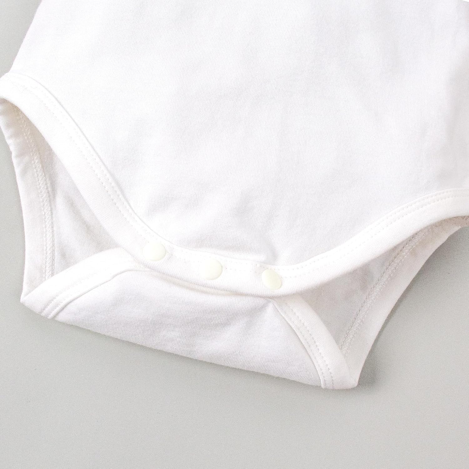 LYSMuch 0-24M Baby Girls Outfit Set Tutu Skirt with Diaper Cover Ruffle Sleeve Bodysuit Flower Headband - Image 3