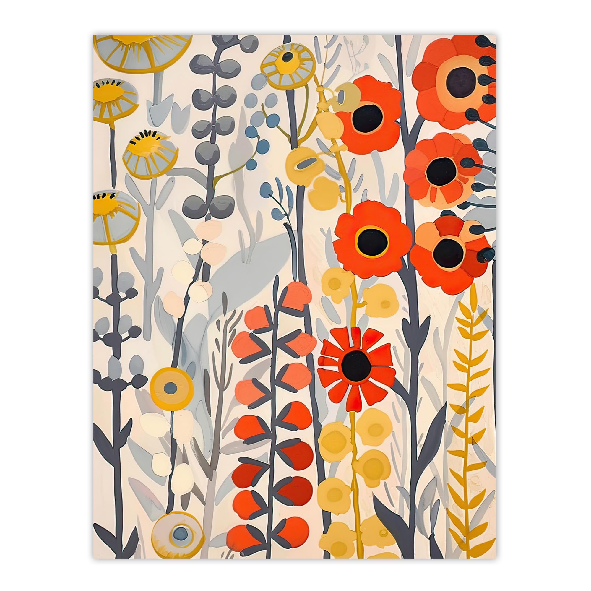 Artery8 Wildflowers Painting Poster - W18" x H24"