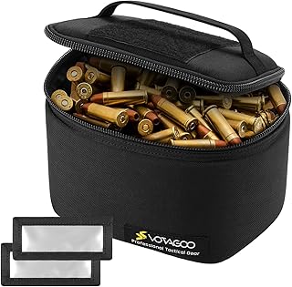 Tactical Ammo Bag, Detachable Inner Space Ammunition Carrier Pouch with ID Patches Ammos Transportation Bag for Pistol Rifle and Shotgun Range - VOTAGOO GEAR