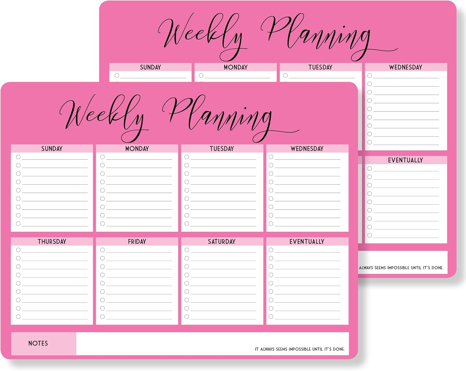WEEKLY PLANNER Memo Pads (PP 2 Pk. PINK Weekly Planner Mouse Pads) Office Products