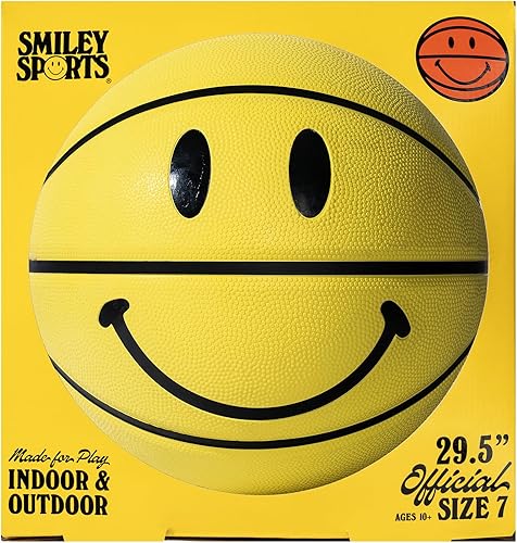 Miniatura 2 de Balón de baloncesto de goma para interiores y exteriores, amarillo, 29.5 pulgadas, tamaño oficial 7, pelota de juego