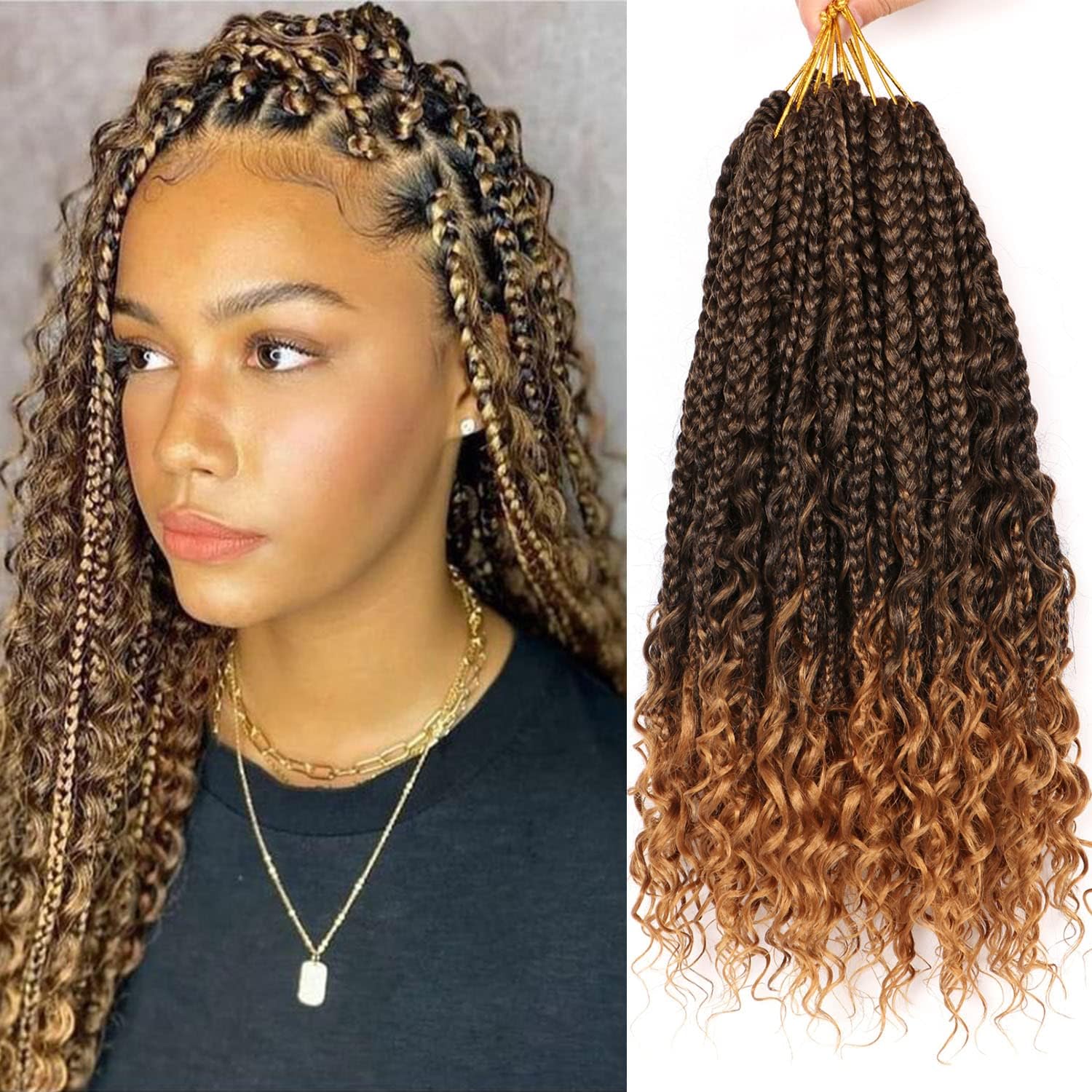 8 Packs Crochet Braids Hair Extensions Box Braids Extensions Hair Pre