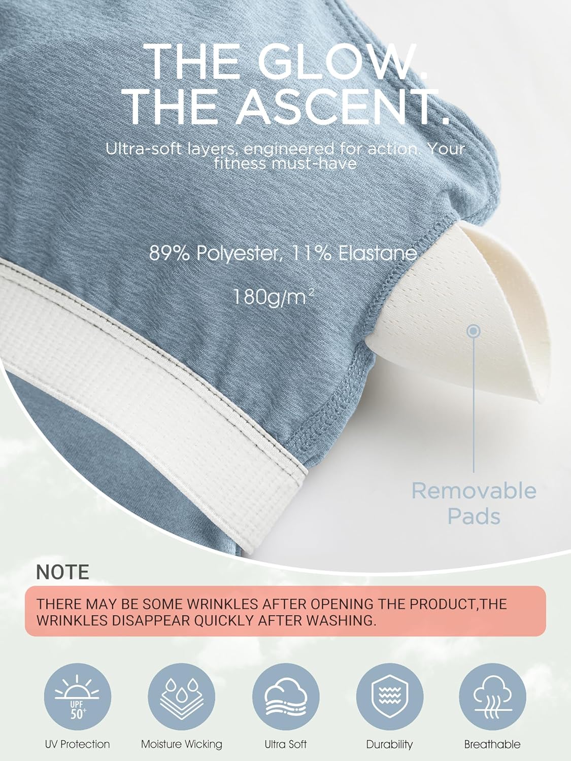 ODODOS Performance Racerback Crop Tank with Built-in Bra for Women, Ultra Soft odSTRATUM Tech, Light Support Workout Yoga Bra - Image 6