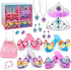 Princess Dress Up Toys for Little Girl,Jewelry Boutique Role Play Set,Toddler Dress Up Kids Toys for 3-6 Year Old Girl Gifts Birthday Party