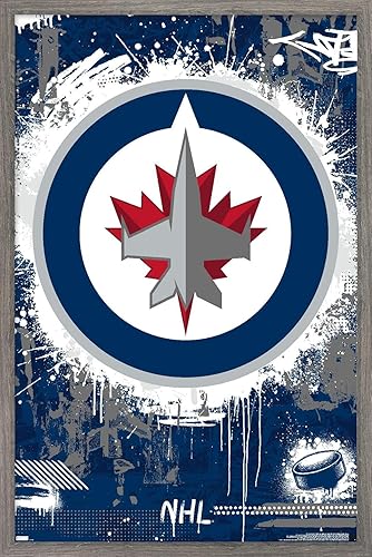 Trends International NHL Winnipeg Jets - Póster de pared con logotipo Maximalist 23