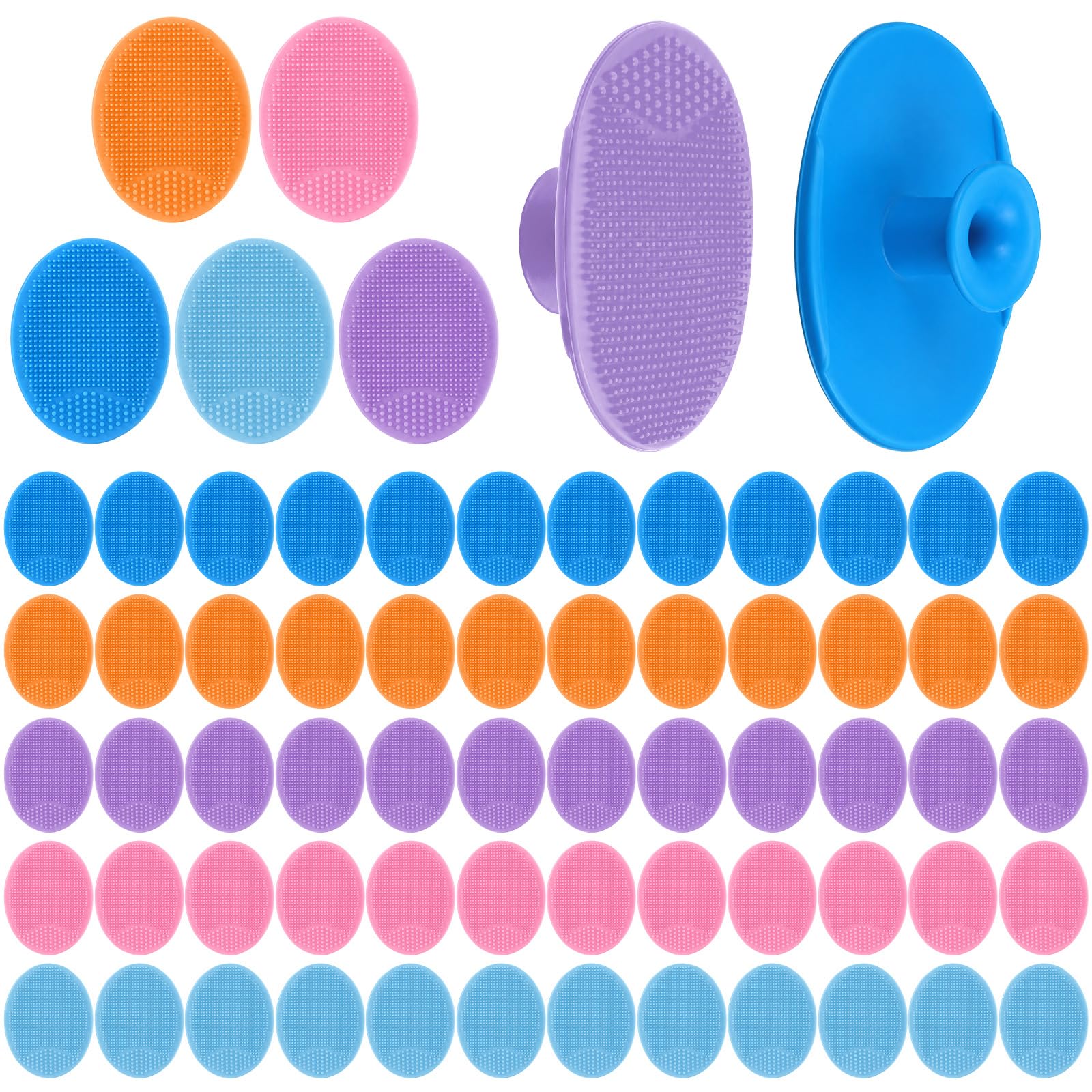 Juego de 100 cepillos de limpieza facial de silicona para limpieza profunda