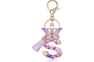 JINGUAZI Initial Butterfly Keychain: A Touch of Charm for Women