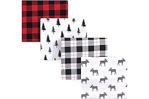Hudson Baby Unisex Baby Cotton Flannel Receiving Blankets