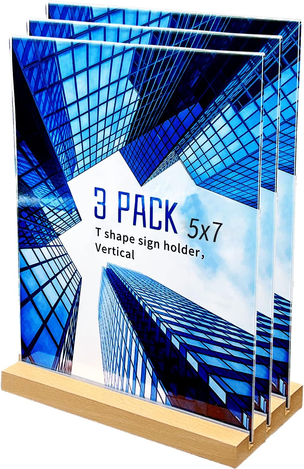 Tuanse 36 Pcs Acrylic Sign Holder 4 x 6 in Clear Acrylic