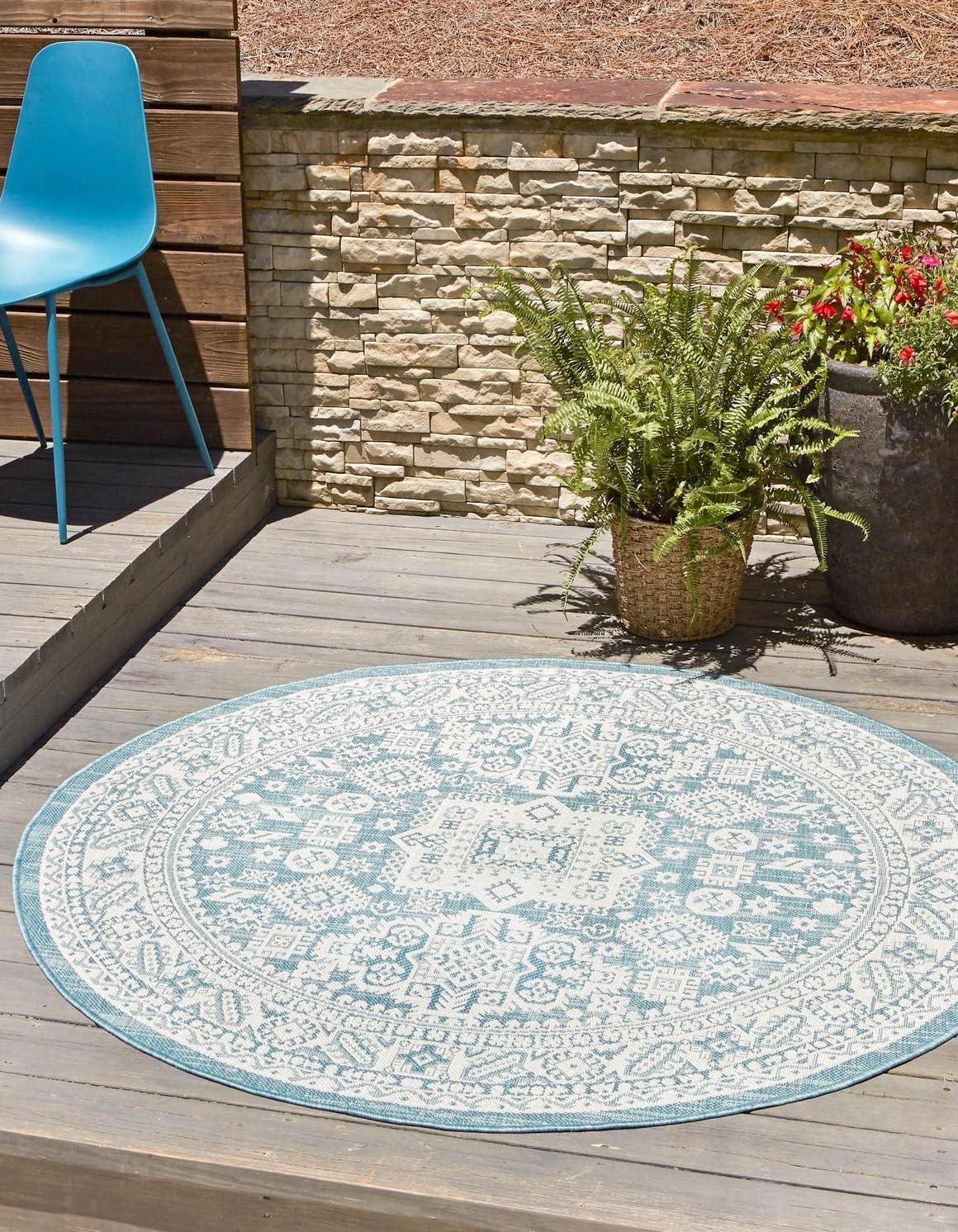 Amazon.com: Unique Loom Outdoor Aztec Collection Area Rug - Chalca (10 ...