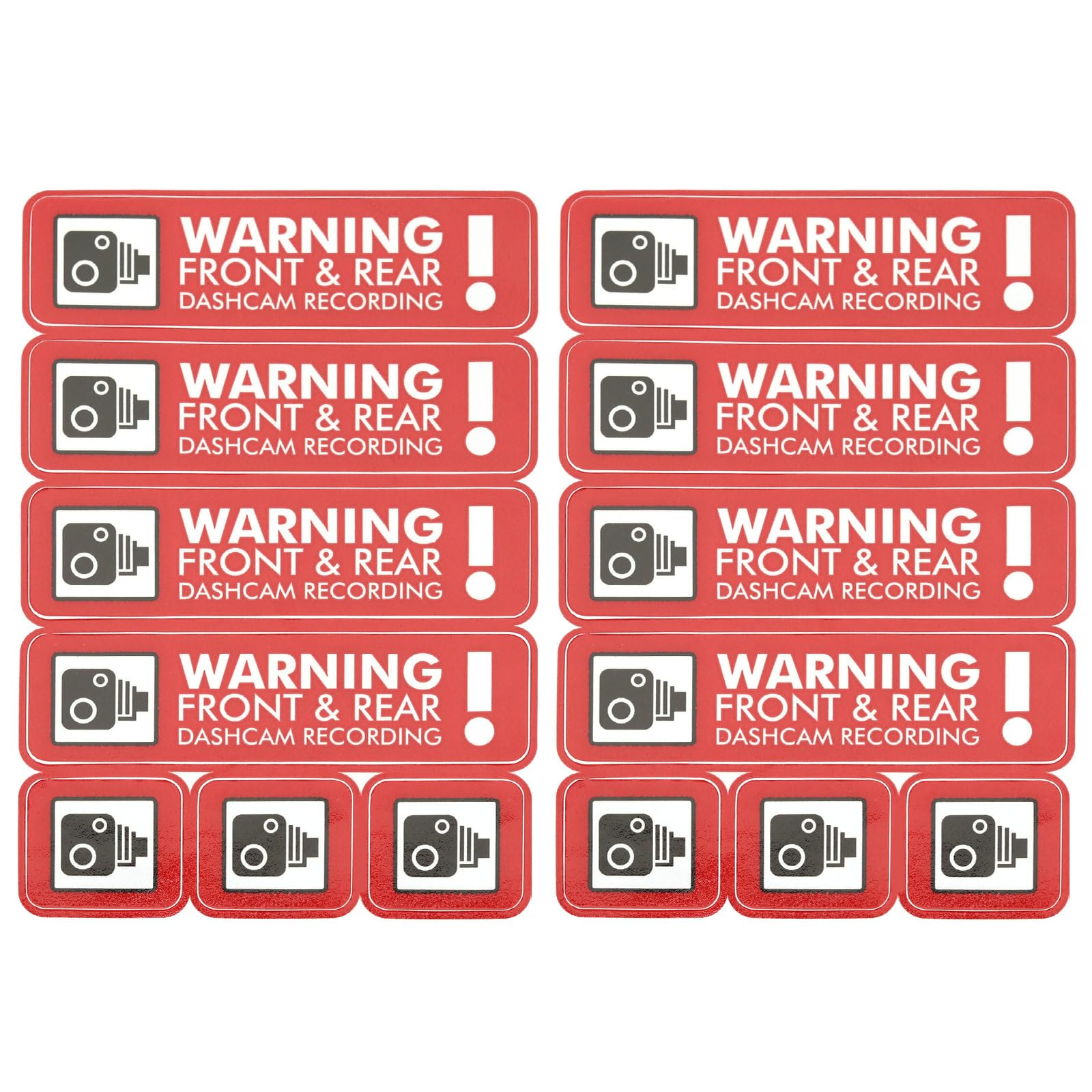 Autocollant Dashcam Caméra de Surveillance Voiture Camion 2 Pièces