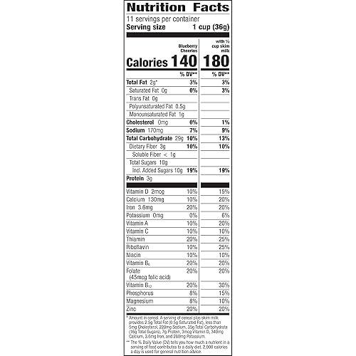 Miniatura 2 de Cheerios Cereal de desayuno, arándano, sin gluten, avena integral, 14.2 onzas (paquete de 2)