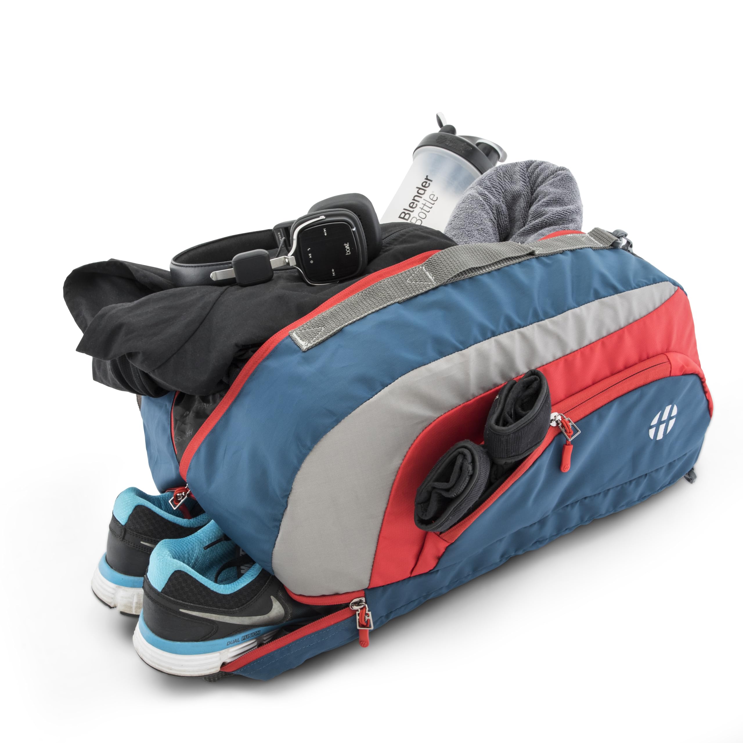 Harissons Jake Polyester Navy, Red 31L Men's and Women's Gym Duffel, S