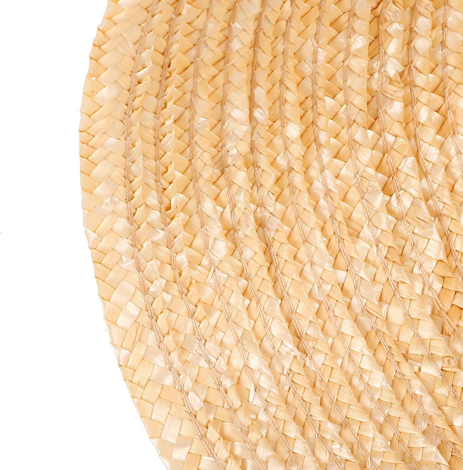 Outanaya Vintage Lolita Woven Flat Straw Bonnet for Women, Braided Small Straw Hat Ornament, Beach Party Sun Hat, Large Size 38X25Cm, Photo Prop Accessory Khaki