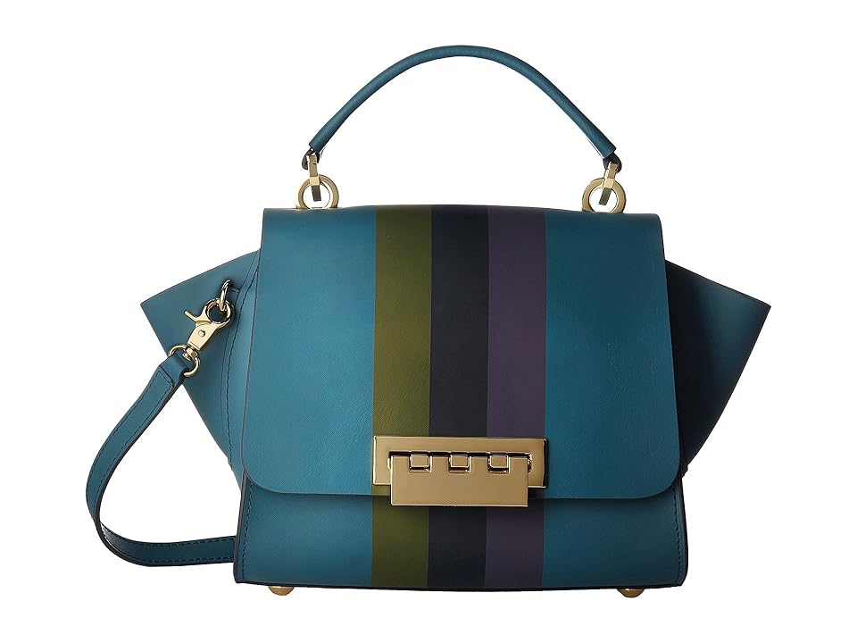 

ZAC Zac Posen Eartha Iconic Top-Handle Crossbody - Racing Stripe (Denim) Cross Body Handbags, Blue