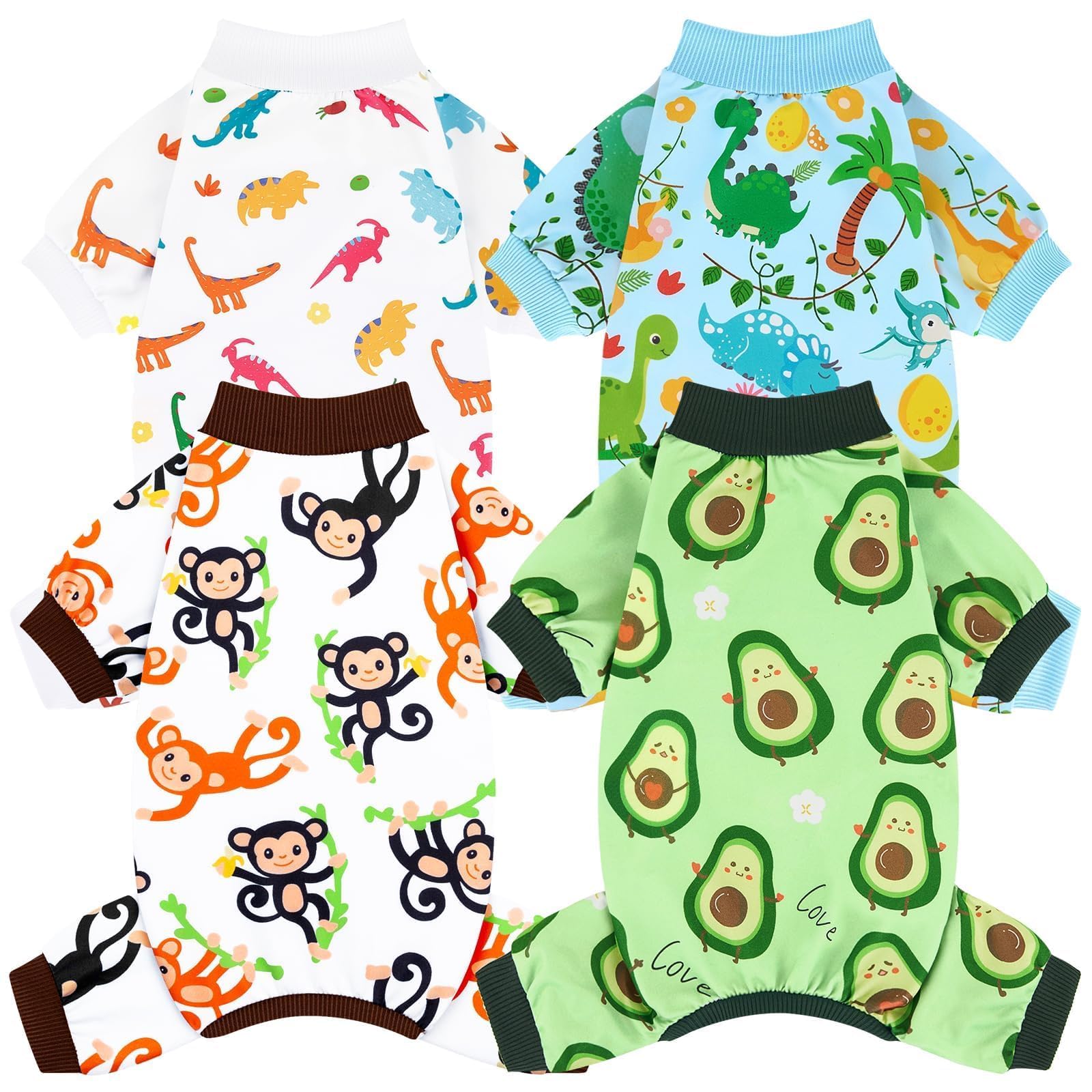 XPUDAC 4-Pack Dog Pajamas