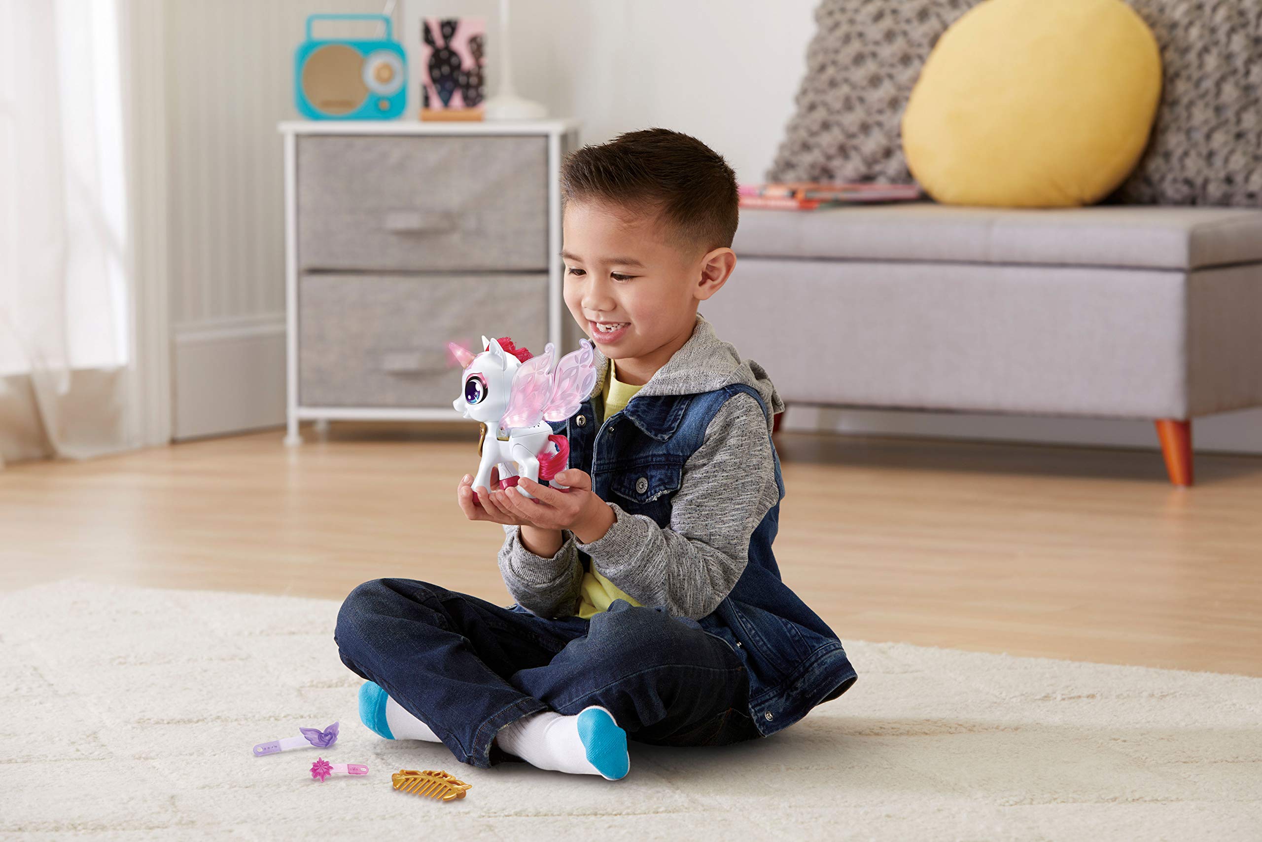 VTech 80-530804 Sparklings - Liora, das Einhorn Elektronisches Haustier mit Accessoires