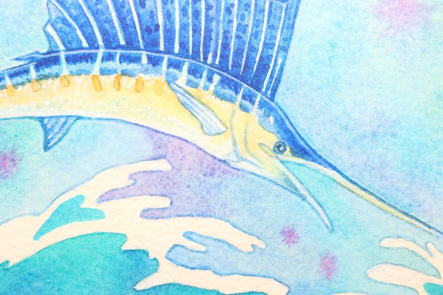 Splashing Sailfish Olivia's Home Accent Washable Rug 22" x 32" Doormat