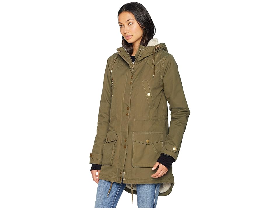 

Volcom Walk On By Parka (Dark Camo) Women's Coat, Black