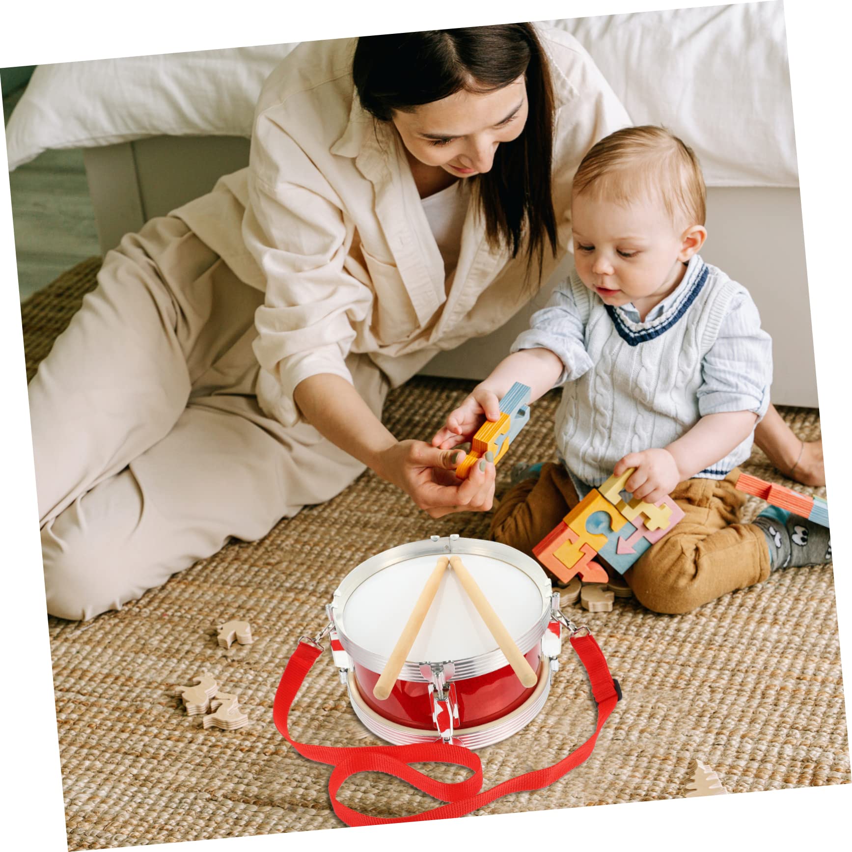 VANZACK 1 Set Professional Snare Drum for Childrens Percussion Instrument with Drumsticks for Music Education and Rhythm Development Safe and Durable Design