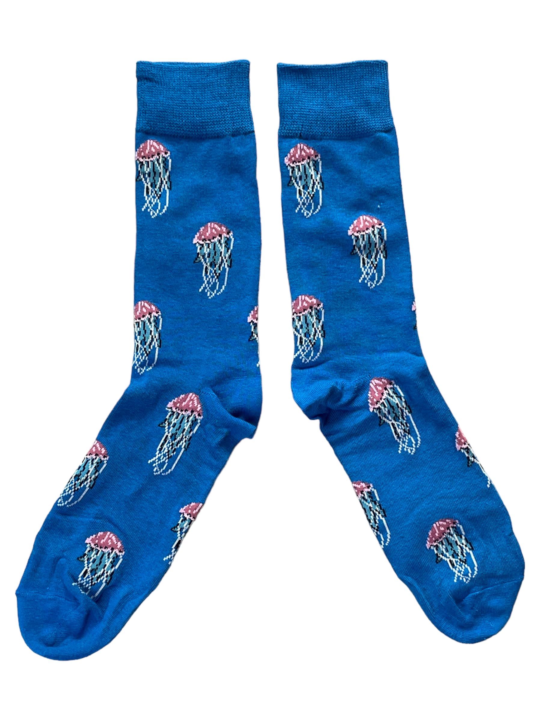 Sock Shack Men's Blue Smack Of Jellyfish In Ocean Depths Socks 6-10 Uk / 39-44 Eur / 7-11 Us