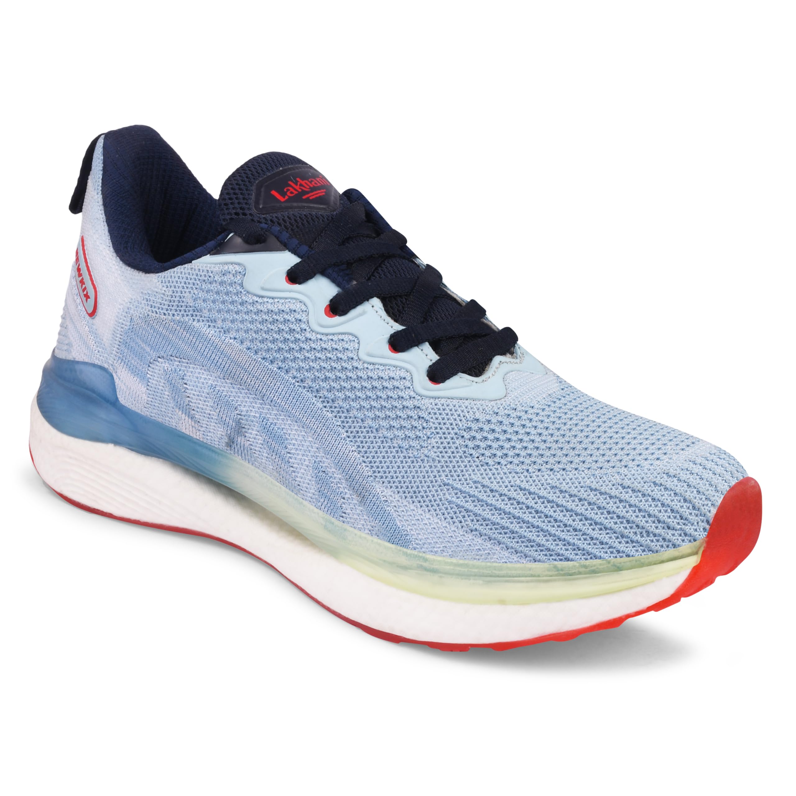 Lakhani aashirwad Mens Sports Outdoor Running Walking & Gym Shoes eva Sole Extra Jump Casual Sneaker Sport Outdoors Shoe for Mens & Boys (Ice Blue/Red, 7) (B0D7HLYSS8) Amazon Price History, Amazon Price Tracker