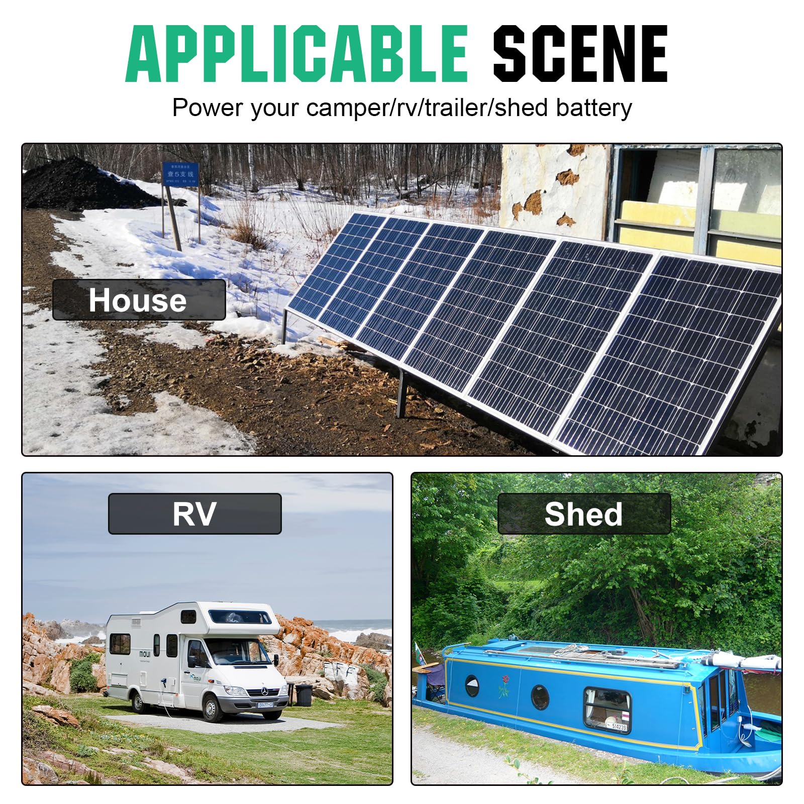 ECO-WORTHY Sistema solar de 2,72 kWh, 680 W 12 V, para autocaravana: 4 módulos solares de 170 W + regulador de carga MPPT de 40 A + 2 baterías de litio de 100 Ah + inversor de 2000 W