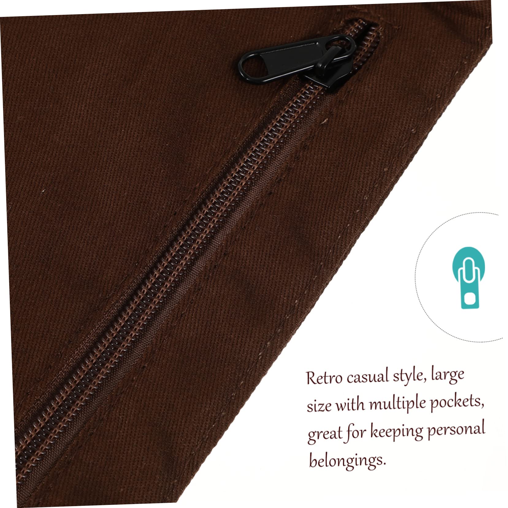 TOYANDONA Vintage Leicht aus Baumwollstoff Handy Bauchtasche Eisen und Mehreren Fächern als Umhängetasche oder Gürteltasche für Joggen und Laufen