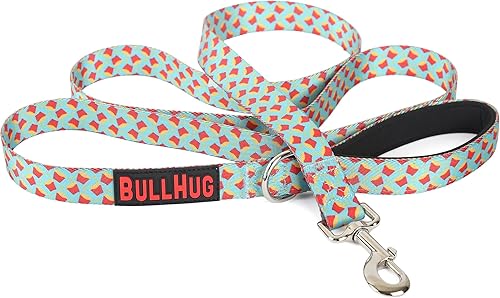 Miniatura 5 de BULLHUG Correa de bulldog de 6 pies con mango acolchado, perfecta para bulldogs franceses, pugs y todas las razas, correa para caminar y entrenar
