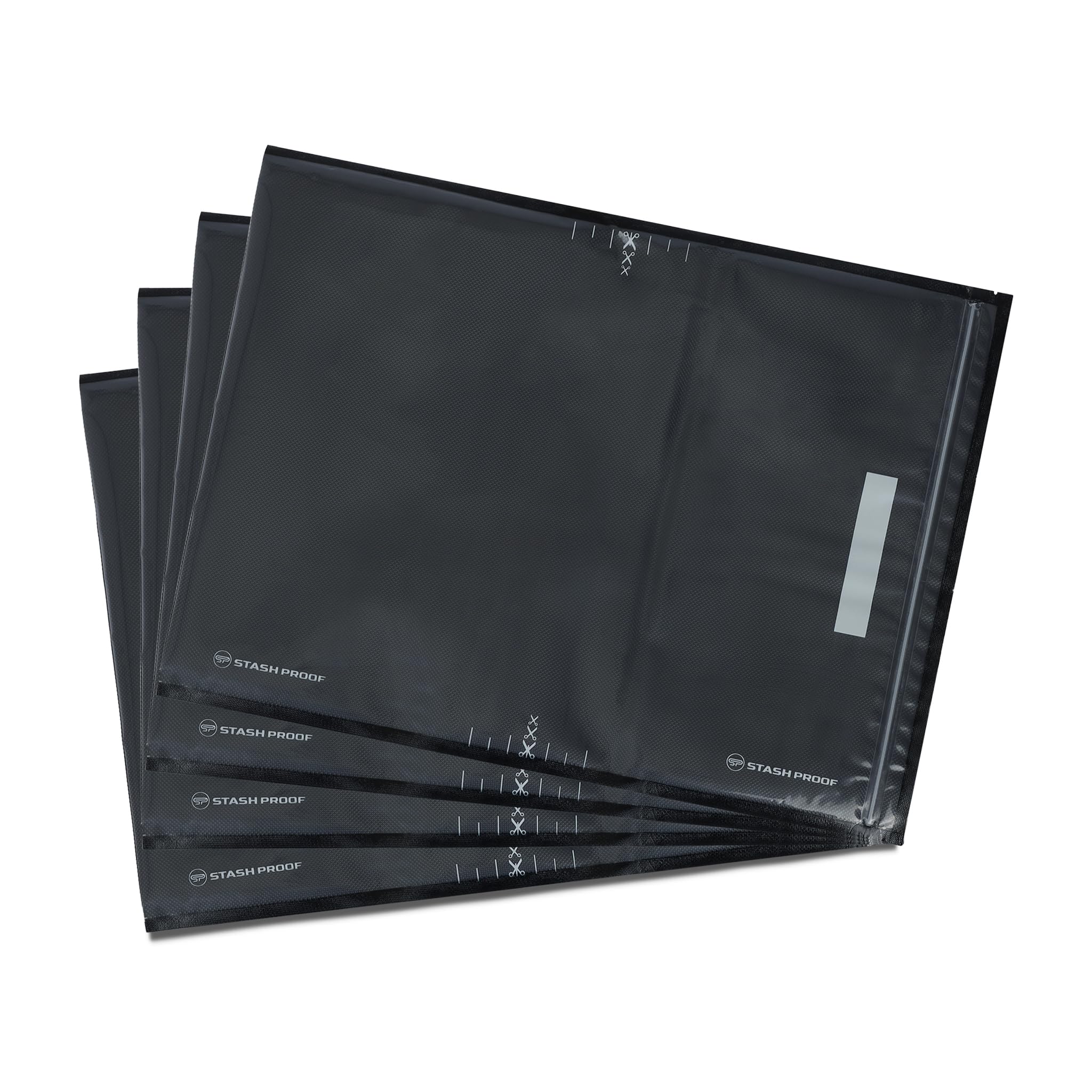 Sacchetti sigillanti richiudibili con cerniera, 38,1 x 50,8 cm (50 pezzi) da 5,5 ml (nero e trasparente), senza BPA, per alimenti, per conservazione, sottovuoto e preparazione dei pasti