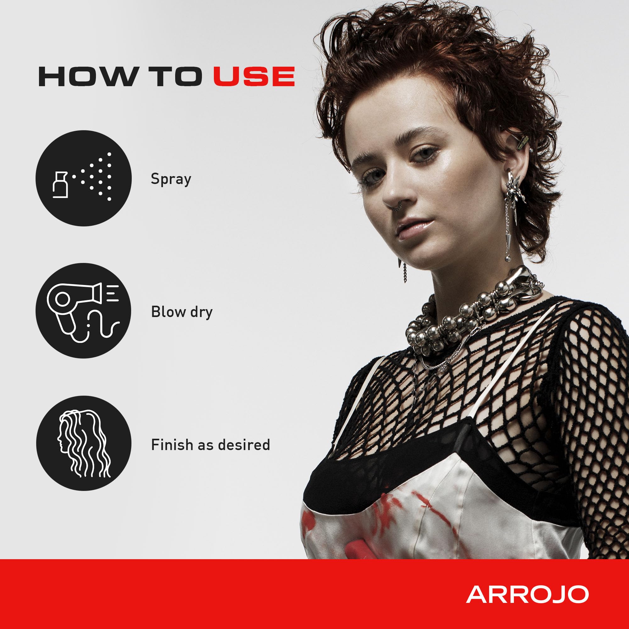 ARROJO Set & Style Hair Spray – Blow Dry Spray To Create Body, Shine, Hold – Hair Shine Spray For Blow-Drying -Hair Setting – Anti Frizz Hair Products To Fight Humidity (6 Oz)