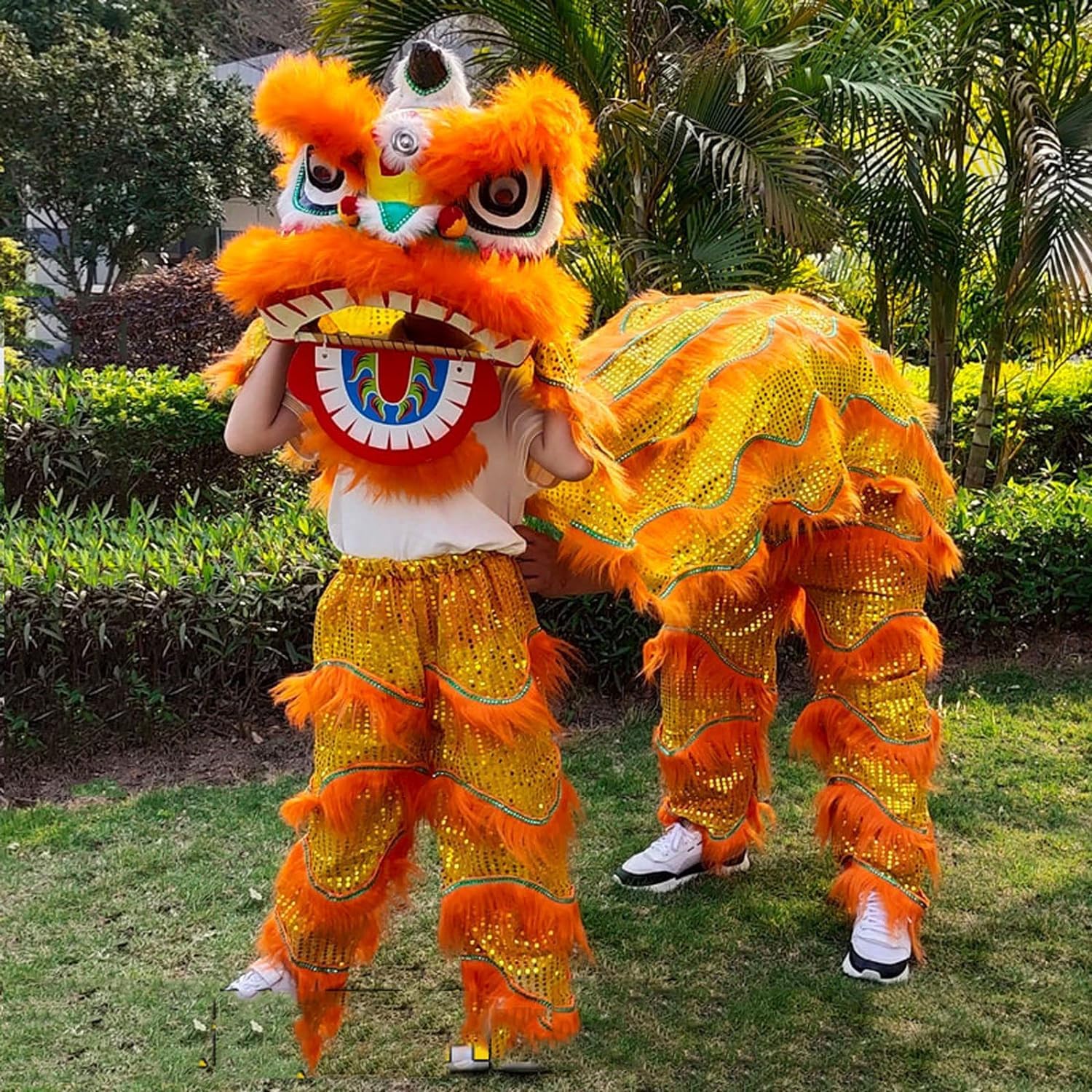 ハンドメイド　獅子舞 Amazon.co.jp: 獅子舞 中華服 中国 9 インチ 獅子舞 中国の旧正月 屋外