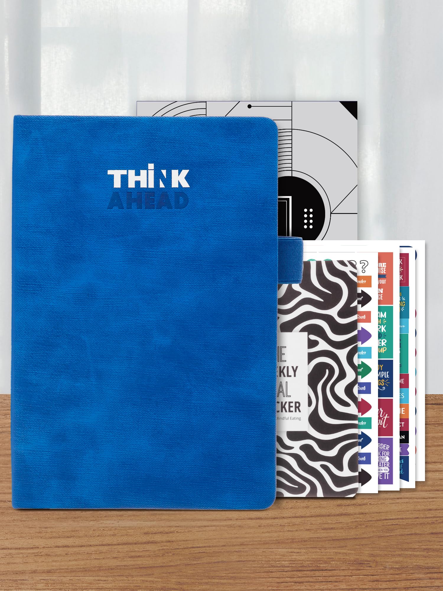 DOODLE A5 Productivity Planner Kit Undated Hard Bound|288 Pages|12 Monthly+Pocket Meal Planner+Stickers+Motivational Quote Cards+Tear Away Bookmarks|Activity Pages, Notes Pages [Kit Future Thinker]