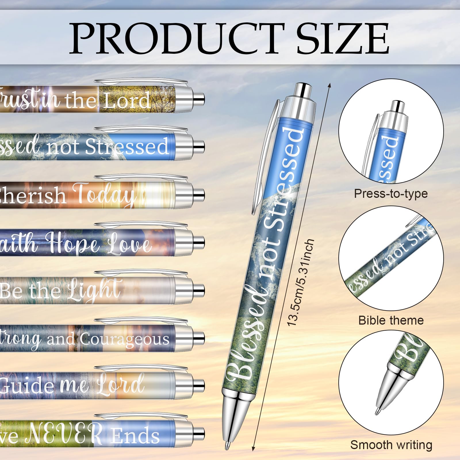 HAOWANWW 28Pack Bible Notebooks Christian Gifts Set Bulk Christian Scripture Inspirational Scripture Ballpoint Pens Motivational Christian Gifts for Teacher Friend Coworker Church Gifts - Image 3