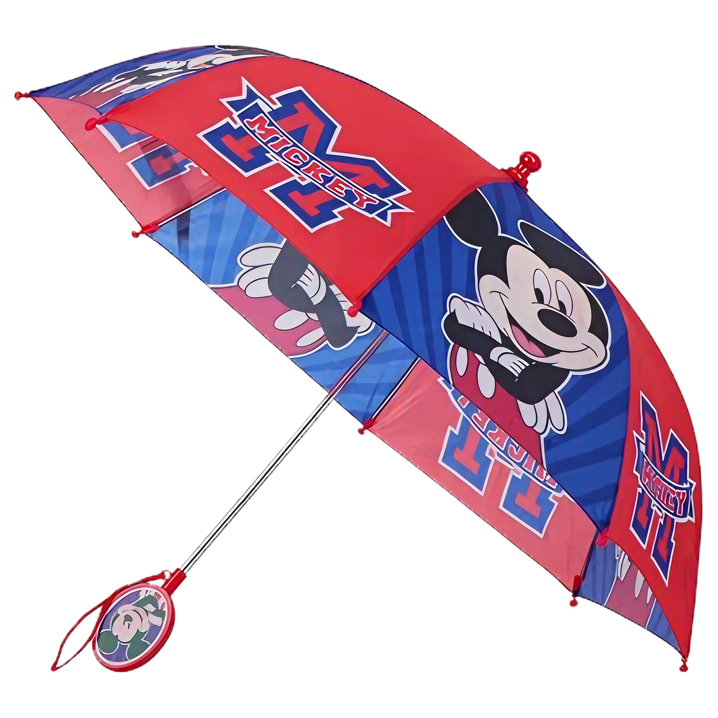 Disney Kids Umbrella, Lightning or Mickey Mouse Toddler and Little Boy Rain Wear for Ages 3-6