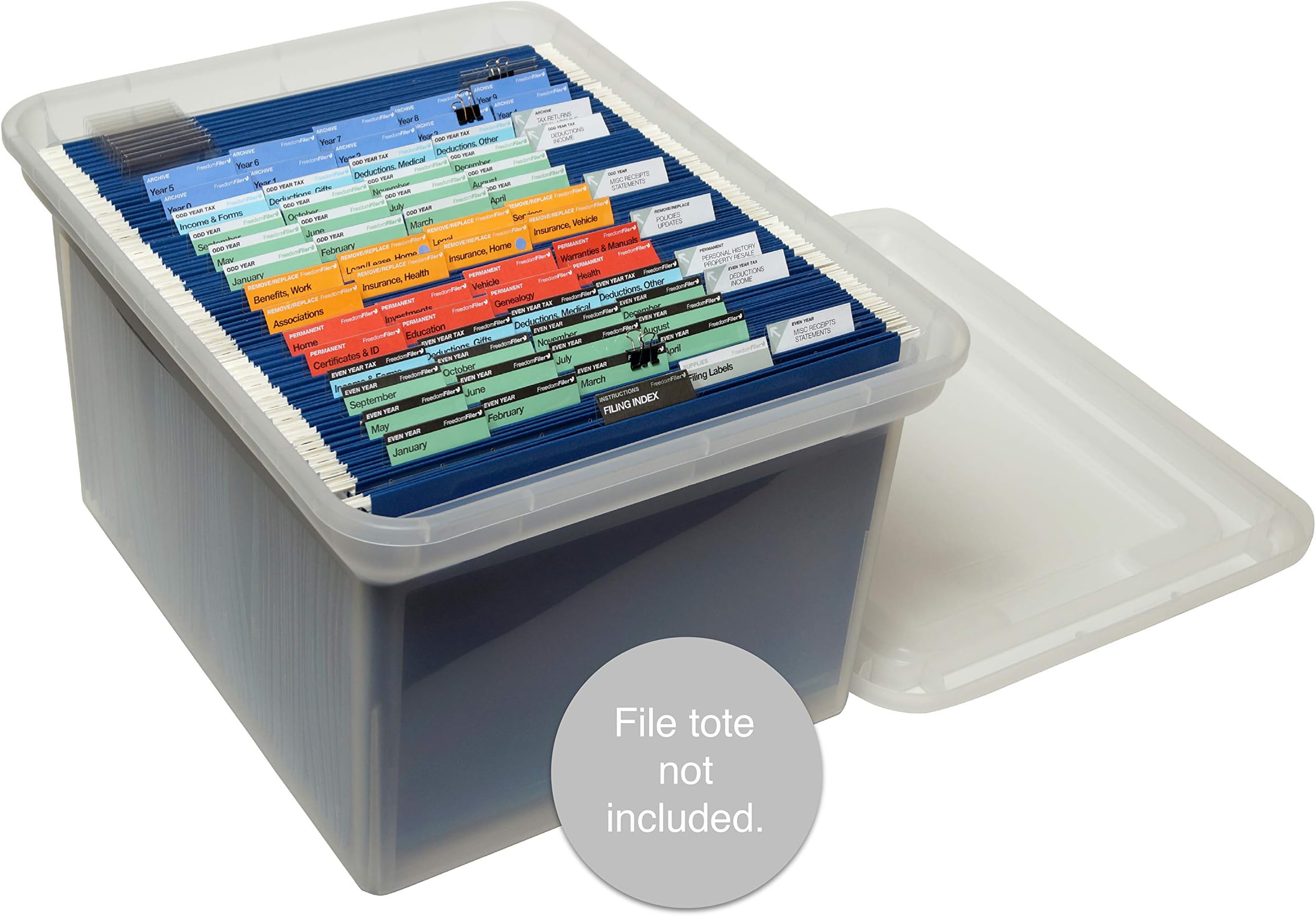 Home Filing System Ready-Made 1/5 Tab Pendaflex (Navy)