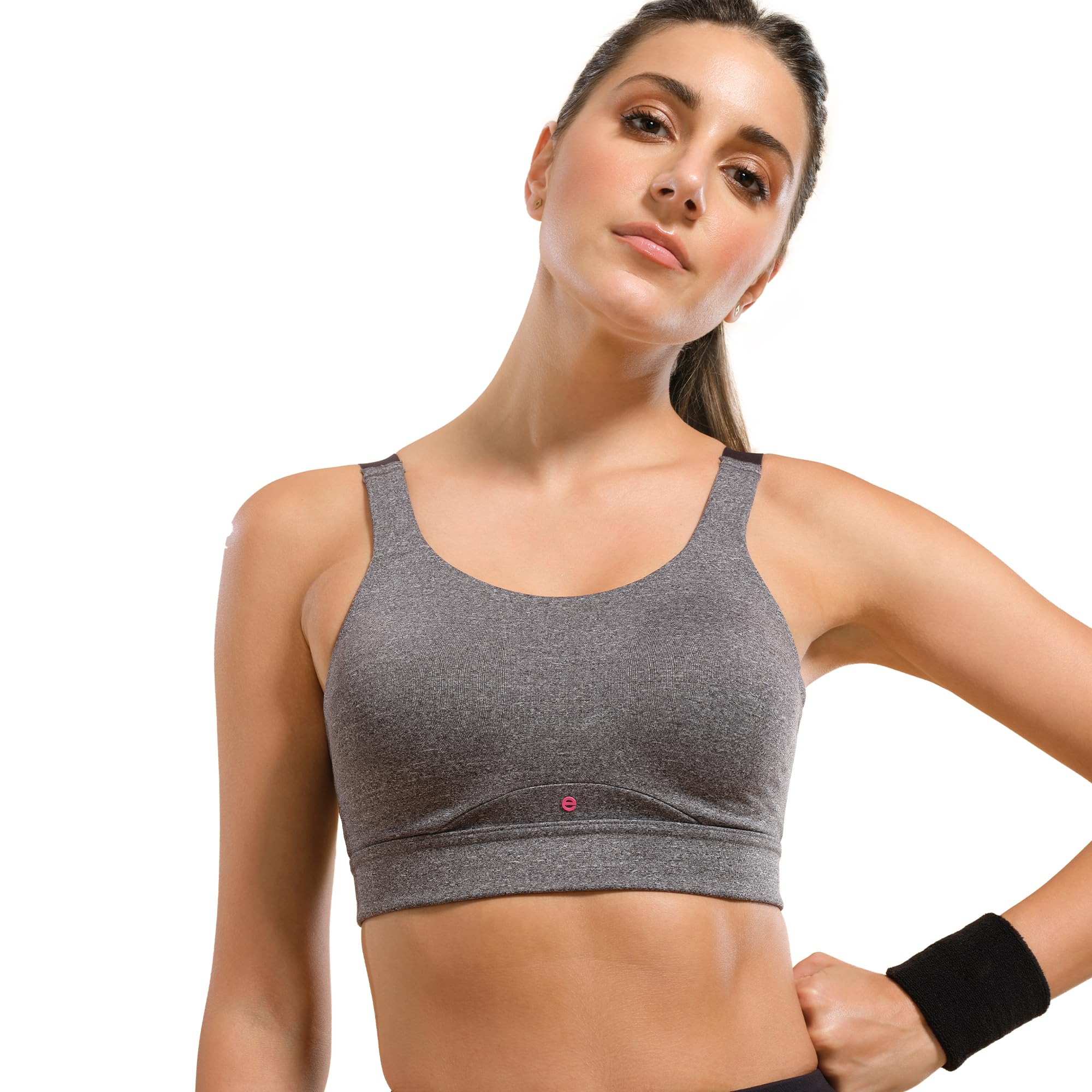 Enamor Women Synthetic Innovations Fab-Fresh Breathable Cup, High Impact Sports Bra - Convertible, Padded, Wirefree, Full Coverage - SB18