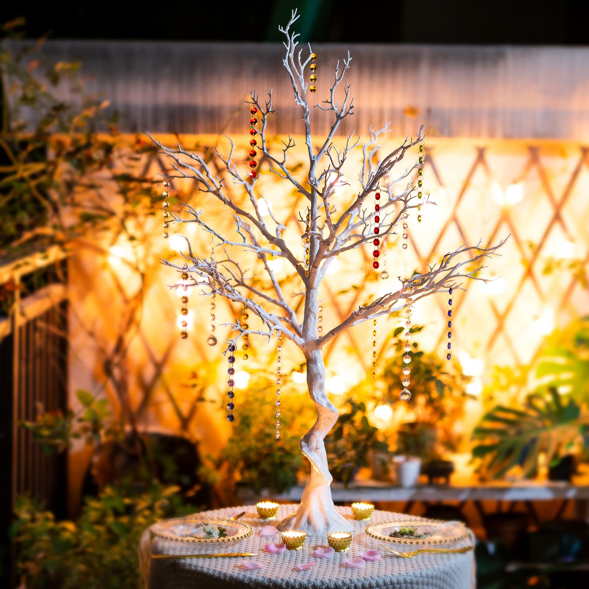 Sziqiqi 105cm Blanc Artificiel Arbre de Pâques Decoration