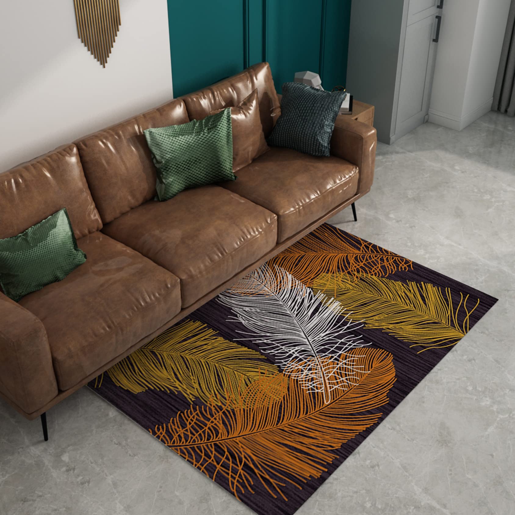 RYNS Antideslizante Alfombrilla 100x440cm PVC Impermeable y Resistente al Aceite Moderna Alfombra Cocina Mejor Calidad Diferentes Dimensiones para Entrada Sala de Dormitorio A