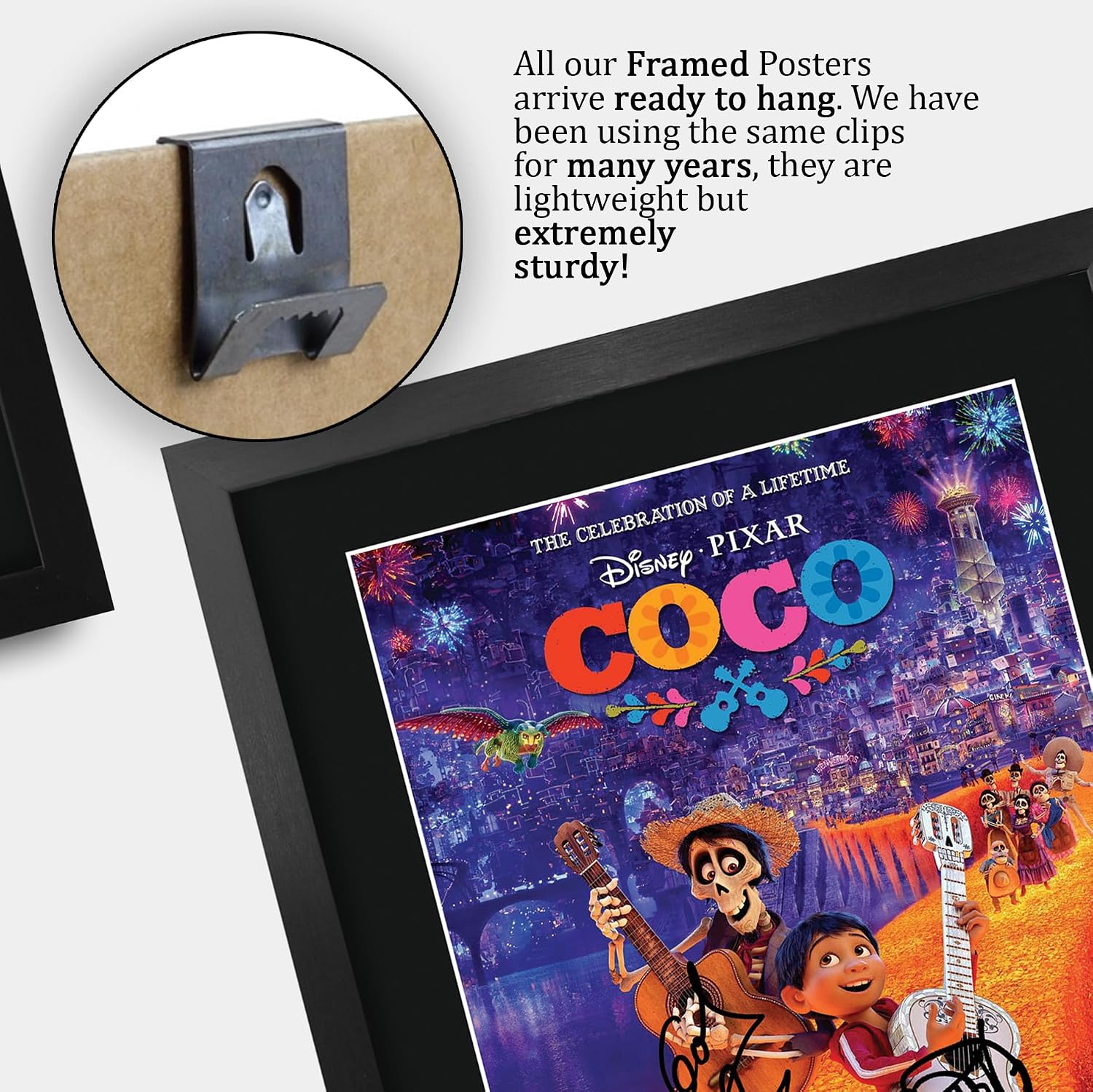 HWC Trading Coco Anthony Gonzalez Gifts Printed Poster Signed Autograph Picture for Movie Memorabilia Fans - 16" x 12" Framed image 5