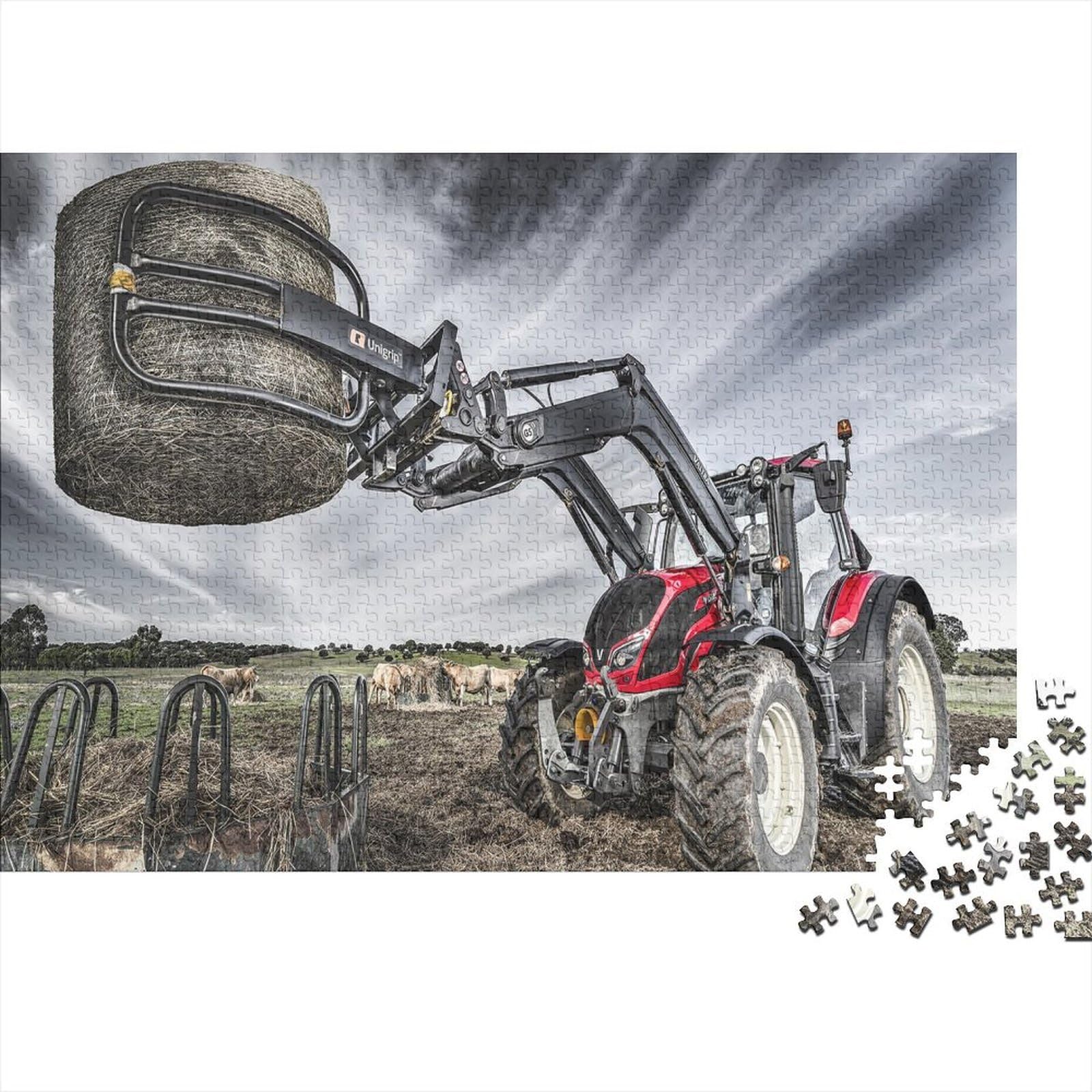 Farm Loader Jigsaw Puzzle 1000 Pieces Recycled Paper Farm Scene Puzzles for Elderly Educational Game Decompression Relieve Senile Dementia Gift 70x50cm/1000pcs
