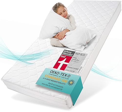 Sun Garden Kindermatratze 90x200 cm H3, Oeko Tex 100 Zertifiziert,