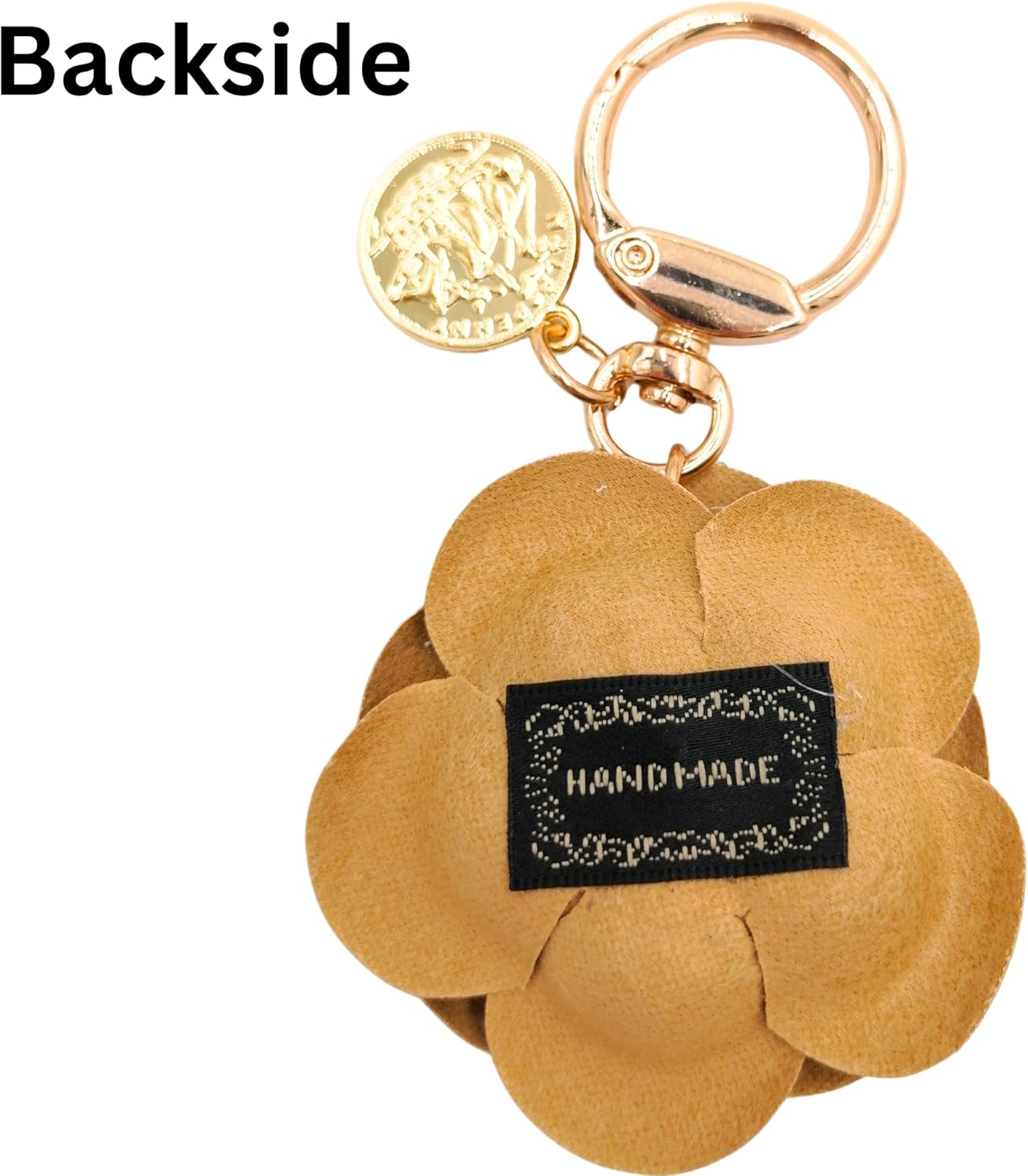 Leather Flower Keychain Bag Charm, Rose, Camellia, Cute Charms for Handbags Purse Tote Backpack Ornaments Pendants for Women - Image 5