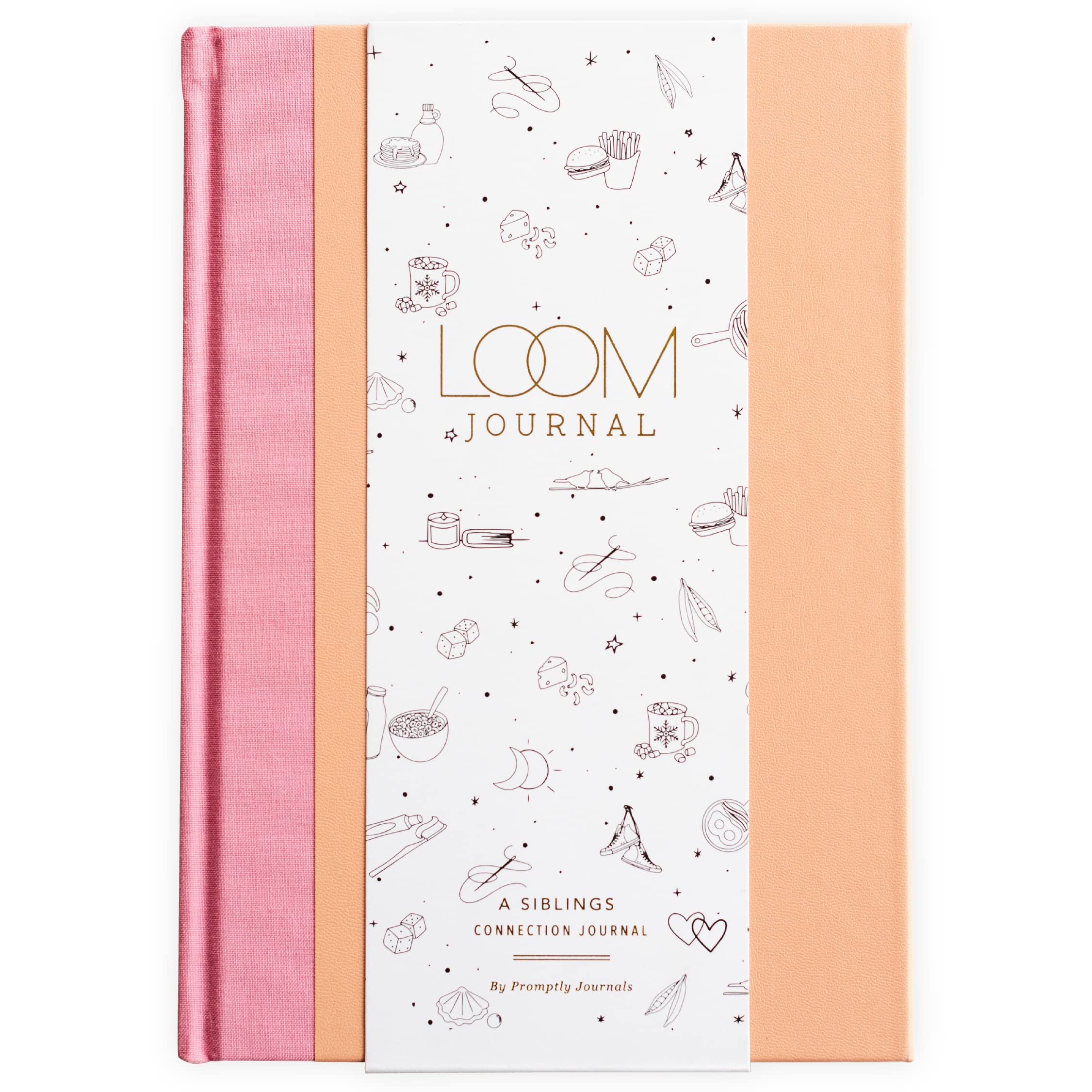 Promptly Journals, Our Connection Journal: An Exploration for Two Siblings (Clementine, Orange, Linen/Leatherette) | Kids Journal | Journal for