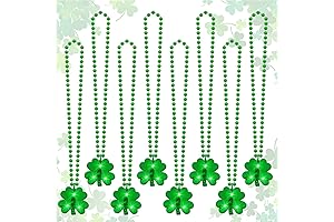 YAXINRUI Light Up Shamrock Necklaces, Merry St.Patrick's Day Accessory